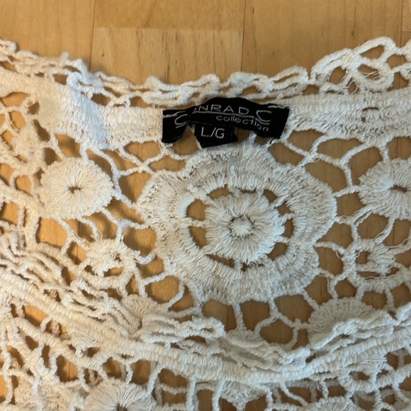 Crochet Boho Floral ombré top size large - Picture 3 of 4